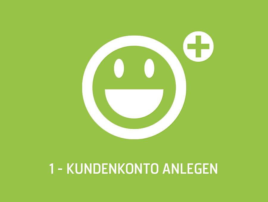 1 - Kundenkonto anlegen oder Anmelden